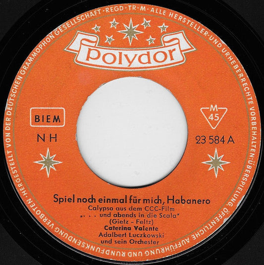Caterina Valente - Spiel Noch Einmal Für Mich, Habanero 38878 Vinyl Singles Vinyl Goed / Hoes Generic