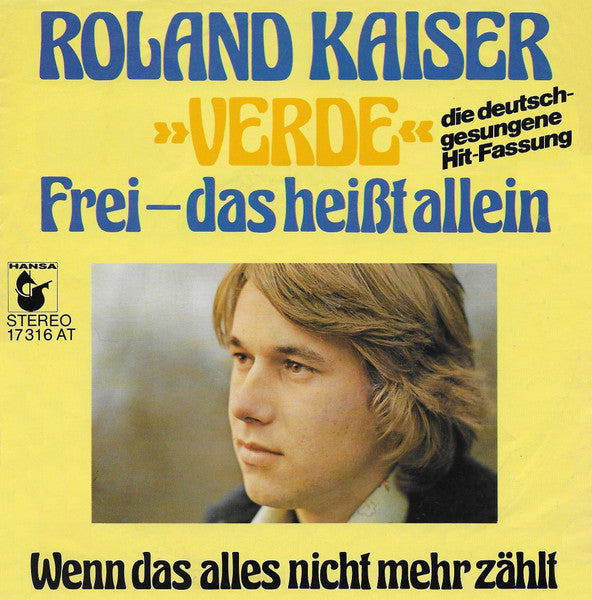 Roland Kaiser - Verde Frei - Das Heißt Allein 34507