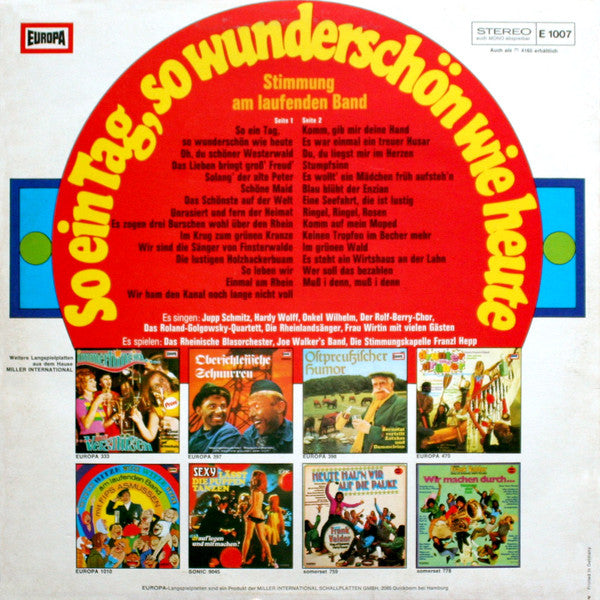 Various - So Ein Tag, So Wunderschön Wie Heute (LP) 50399 Vinyl LP Vinyl Goed / Hoes Goed