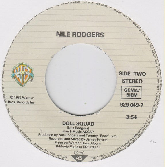 Nile Rodgers - Let's Go Out Tonight 31418 Vinyl Singles Vinyl Goed / Hoes Goed