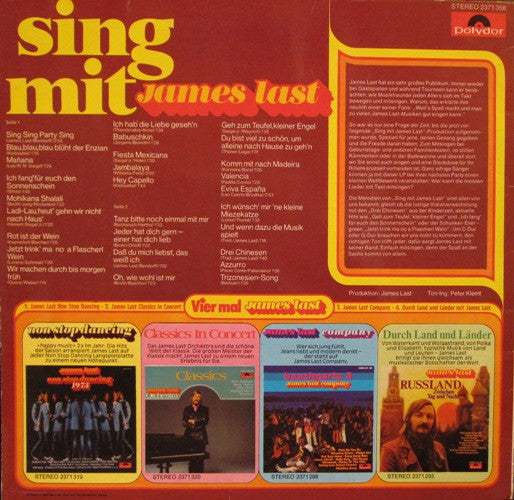 James Last - Sing Mit (LP) 50298 Vinyl LP Vinyl Goed / Hoes Goed