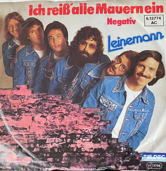 Leinemann - Ich Reiß' Alle Mauern Ein 34859 Vinyl Singles Vinyl Goed / Hoes Goed