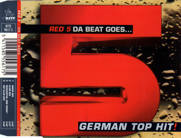 Red 5 - Da Beat Goes... (CD) 70723 Compact Disc Single Goede Staat