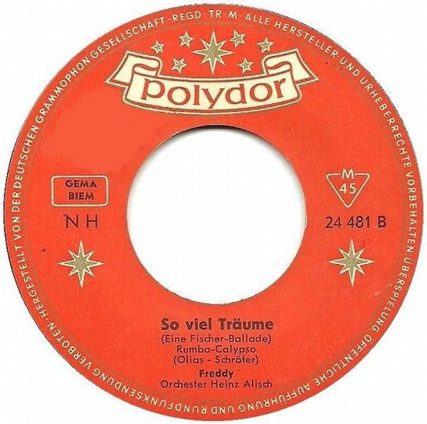 Freddy - Wenn Die Sehnsucht Nicht Wär 43221 Vinyl Singles Vinyl Goed / Hoes Goed