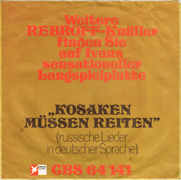 Ivan Rebroff - Mit Der Troika In Die Grosse Stadt Vinyl Singles Vinyl Goed / Hoes Goed