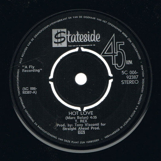 T. Rex - Hot Love 42413 Vinyl Singles Vinyl Goed / Hoes Generic