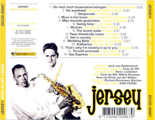 Jersey - Mooi Is Het Leven (CD) 70763 Compact Disc Goede Staat