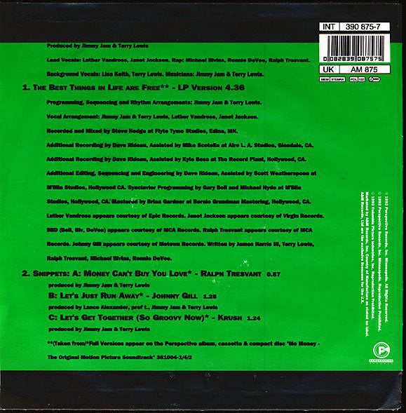 Luther Vandross And Janet Jackson - The Best Things In Life Are Free 01070 Vinyl Singles Vinyl Goed / Hoes Goed