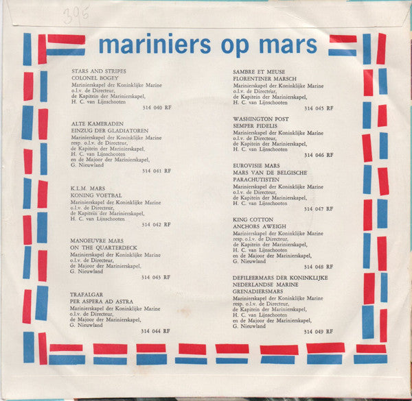 Marinierskapel Der Koninklijke Marine - Mariniers Op Mars 29229 Vinyl Singles Vinyl Goed / Hoes Goed