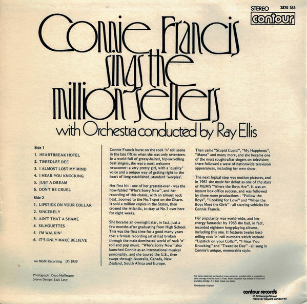 Connie Francis – Connie Francis singt The Million Sellers (LP) 50282