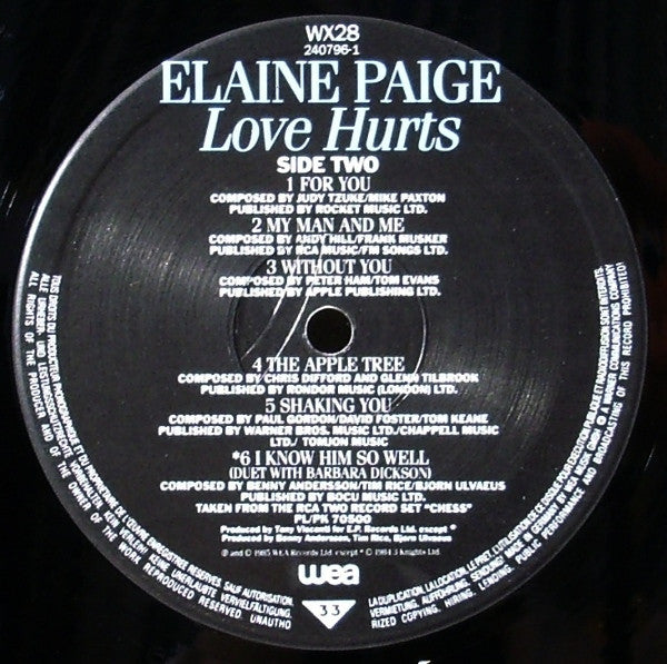 Elaine Paige – Love Hurts (LP) 46782