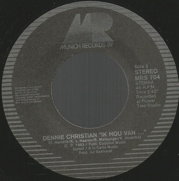 Dennie Christian - Oh Nederland Vinyl Singles Vinyl Zeer Goed / Hoesje Goed "VINYLSINGLES.NL"