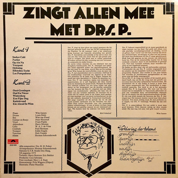 Drs. P. - Zingt Allen Mee Met Drs. P. (LP) Vinyl LP Vinyl Zeer Goed / Hoesje Goed "VINYLSINGLES.NL"