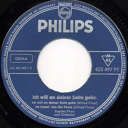 Kaplan Alfred Flury - Ich Will An Deiner Seite Gehn 15739 Vinyl Singles EP Vinyl Goed / Hoes Goed