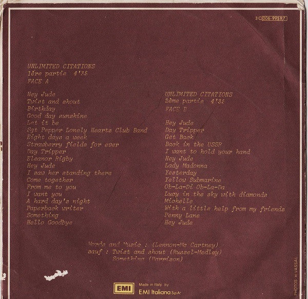 Café Crème - Unlimited Citations 09564 Vinyl Singles Vinyl Goed / Hoes Goed