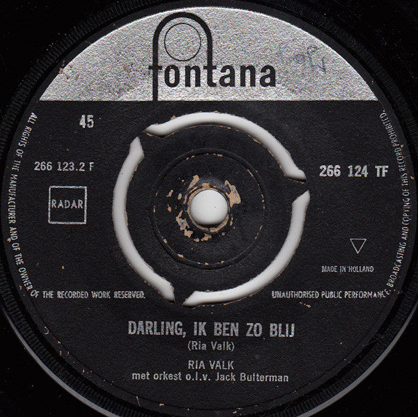 Ria Valk - Hou Je Echt Nog Van Mij, Rocking Billy 38008 Vinyl Singles Vinyl Goed / Hoes Generic
