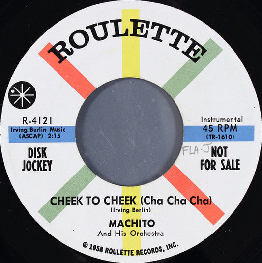 Machito And His Orchestra - Cheek To Cheek (Cha Cha Cha) 07623 Vinyl Singles Vinyl Goed / Hoes Goed