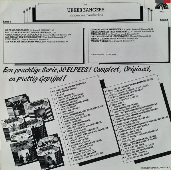 Urker Zangers o.l.v. Frits Bode - Zingen Zeemansliedjes (LP) 49077 Vinyl LP Vinyl Goed / Hoes Goed