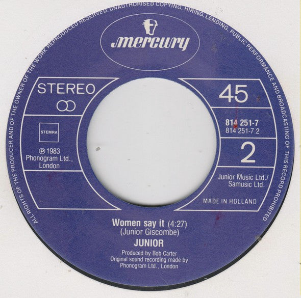 Junior - Runnin' (Remix) 21791 Vinyl Singles Vinyl Goed / Hoes Goed