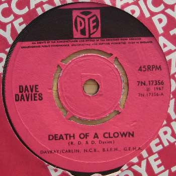 Dave Davies - Death Of A Clown 42415 Vinyl Singles Vinyl Goed / Hoes Generic