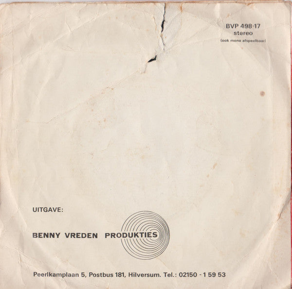 Benny Vreden - Teun De Speelman 39906 Vinyl Singles Vinyl Goed / Hoes Goed