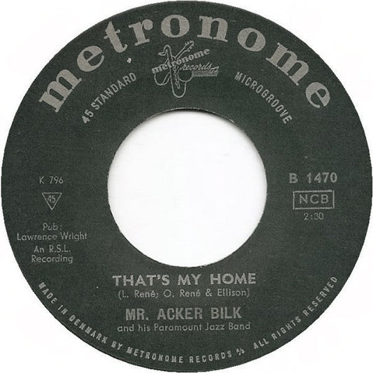 Acker Bilk And His Paramount Jazz Band - That's My Home 42220 Vinyl Singles Toevoegen Vinyl Goed / Hoes Generic