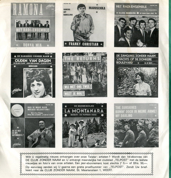 Zangeres Zonder Naam - Heintje, M'n Kleintje! 41731 Vinyl Singles Vinyl Goed / Hoes Goed