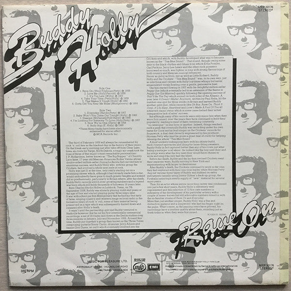 Buddy Holly - Rave On (LP) Vinyl LP Vinyl Zeer Goed / Hoesje Goed "VINYLSINGLES.NL"
