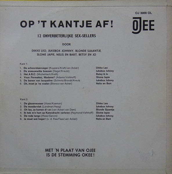 Various - Op 't Kantje Af! (LP) 49976 Vinyl LP Vinyl Goed / Hoes Goed