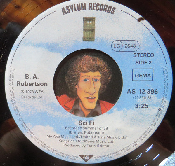 B.A. Robertson - Knocked It Off Vinyl Singles Vinyl Zeer Goed / Hoesje Generic "VINYLSINGLES.NL"