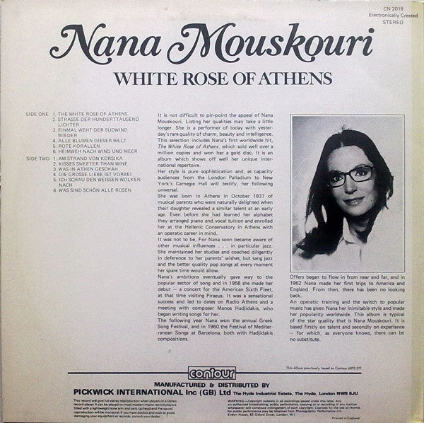 Nana Mouskouri - White Rose Of Athens (LP) 45323 Vinyl LP Vinyl Goed / Hoes Goed