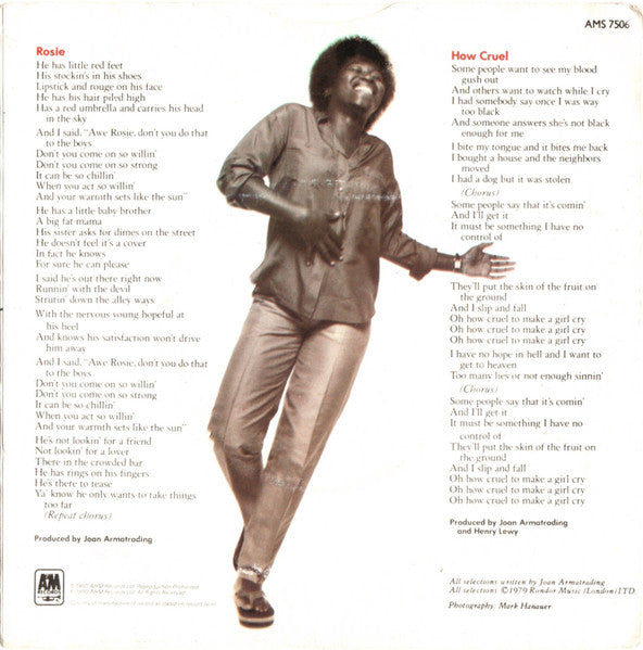 Joan Armatrading - Rosie 36406 Vinyl Singles Vinyl Goed / Hoes Goed