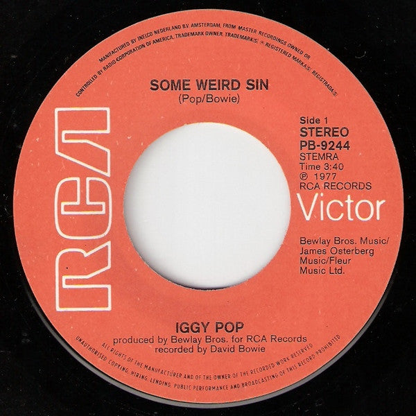 Iggy Pop - Some Weird Sin 17390 Vinyl Singles Vinyl Goed / Hoes Goed
