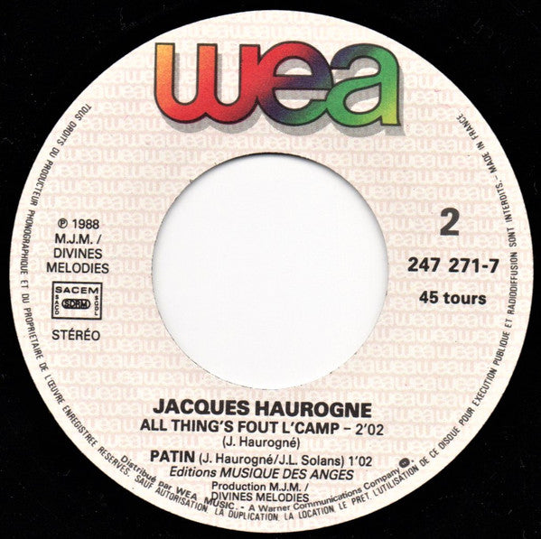 Jacques Haurogné - Dis-Moi Des Mots 30742 Vinyl Singles Vinyl Goed / Hoes Goed