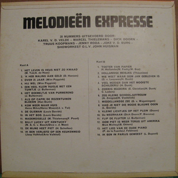 John Huisman - Melodieën Expresse (LP) 46948 Vinyl LP Vinyl Goed / Hoes Goed