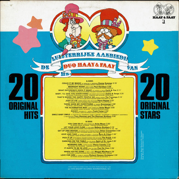 Various - 20 Original Hits / 20 Original Stars (LP) Vinyl LP Vinyl Goed / Hoes Goed