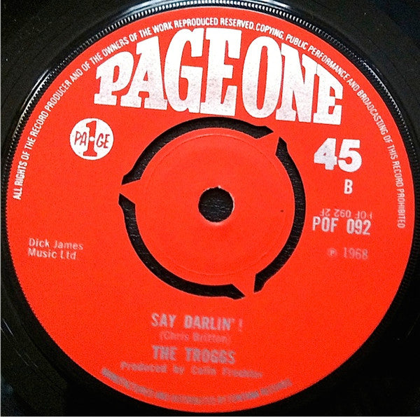 Troggs - Hip Hip Hooray 34010 Vinyl Singles Vinyl Goed / Hoes Generic