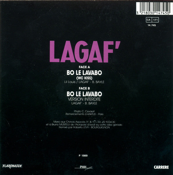 Lagaf - Bo Le Lavabo 17463 Vinyl Singles Vinyl Goed / Hoes Goed