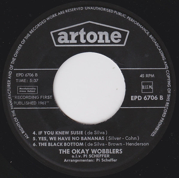 Okay Wobblers o.l.v. Pi Scheffer - Anno 1925 17244 Vinyl Singles EP Vinyl Goed / Hoes Goed