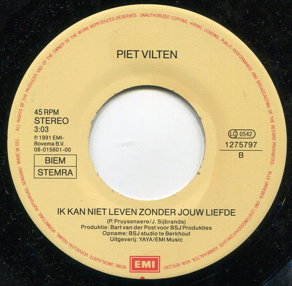 Piet Vilten – Wenn ich in deine Augen schaue 31522