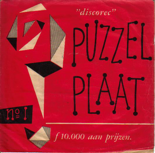 Unknown Artist - "Discorec" Puzzel Plaat No.1 - F 10.000 Aan Prijzen 24940 Vinyl Singles Vinyl Goed / Hoes Goed