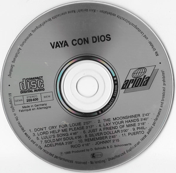 Vaya Con Dios - Vaya Con Dios (CD) 70500 Compact Disc Goede Staat