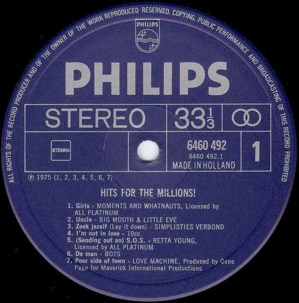 Various - Hits For The Millions (LP) 49191