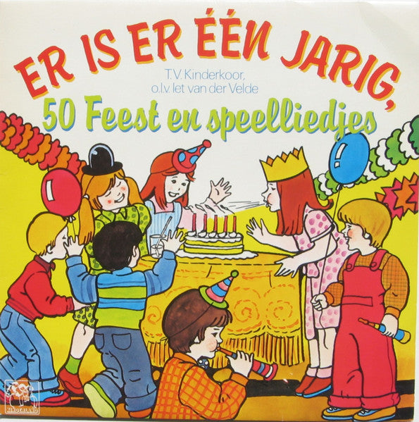 T.V. Kinderkoor - Er is er een jarig, 50 Feest en Speelliedjes (LP) 49408 Vinyl LP Vinyl Goed / Hoes Goed
