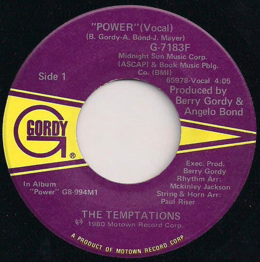 Temptations - Power 38970 Vinyl Singles Vinyl Goed / Hoes Generic