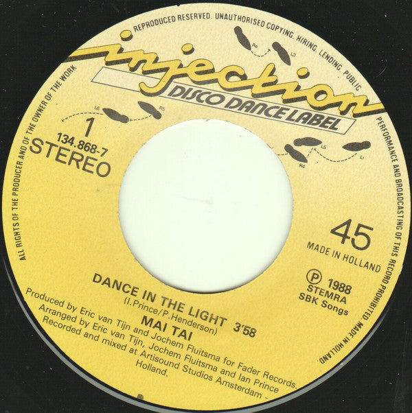 Mai Tai - Dance In The Light 12518 Vinyl Singles Vinyl Goed / Hoes Goed