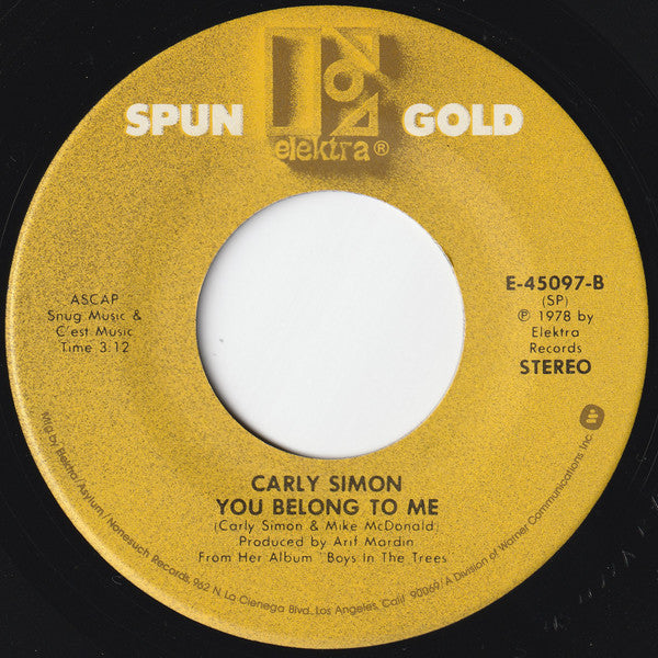 Carly Simon - Nobody Does It Better Vinyl Singles Vinyl Goed / Hoes Goed