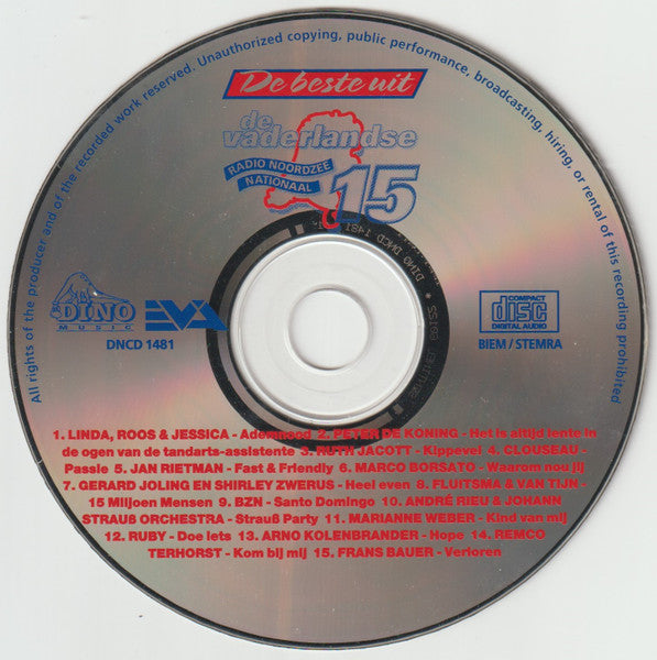 Various - De Beste Uit De Vaderlandse 15 (CD) 70535 Compact Disc Goede Staat