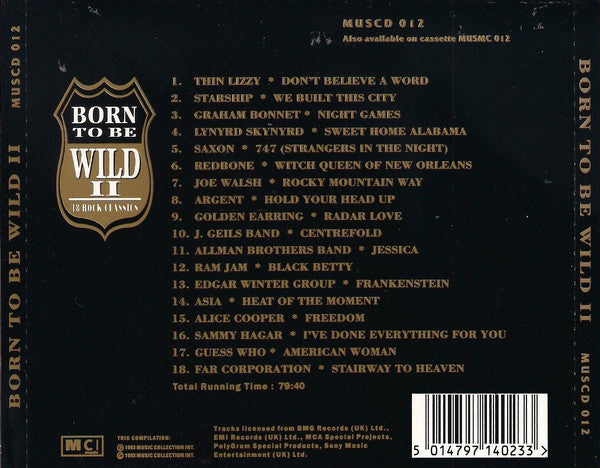 Various - Born To Be Wild II (CD) 70896 Compact Disc Goede Staat