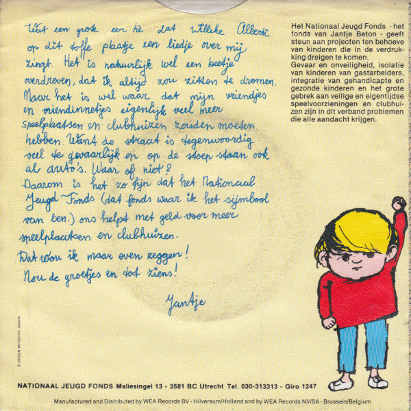 Willeke Alberti - Jantje Beton 13357 Vinyl Singles Vinyl Goed / Hoes Goed